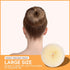 YaFex Hair Bun Maker Set, 3 Pieces (Small, Medium, Large), 6 Hair Elastics, 1 Bag Hairpins, Blonde