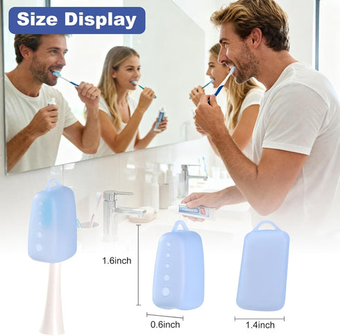 Serqd 6 Pack Silicone Toothbrush Covers, Travel Toothbrush Head Caps for Manual and Electric Toothbrushes, Breathable