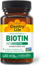 Country Life Biotin High Potency - 5 mg - 60 Vegan Capsules for Healthy Hair, Skin & Nails