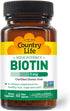 Country Life Biotin High Potency - 5 mg - 60 Vegan Capsules for Healthy Hair, Skin & Nails