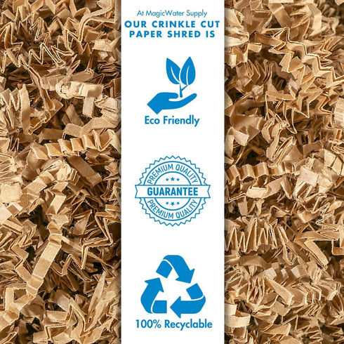 MagicWater Supply - 1/2 LB Kraft Crinkle Cut Paper Shred Filler for Gift Wrapping & Basket Filling