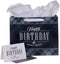 Christian Art Gifts Large Landscape Gift Bag Set with Card & Tissue Paper - Black & Navy Blue Plaid, Happy Birthday