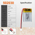 3.7V 250mAh 502030 Lipo Battery, Rechargeable Lithium Polymer Ion Battery with PH2.0mm JST Connector