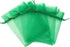 50 Pieces Gift Wrap Bags, 5x7 inches Green Organza Sheer Fabric, Drawstring Present Bags for Baby Shower