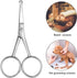 Mudder 3 Pieces Nose Hair Scissors Rounded Tip Scissors for Facial Hair Trimming, Stainless Steel Blunt Tip Trimmer