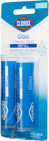 Clorox Glass Cleaner Refill Cartridge, 2 Piece Set, 0.66 Fl Oz, for Reusable Spray Bottle, Household Essentials