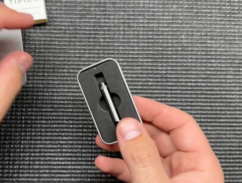 DAILYCARRYCO. Titanium Toothpick Holder TiPick - Portable Metal Travel Toothpick - Compact EDC Micro Toothpick,