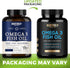 Omega 3 Fish Oil 2000mg, 800mg EPA, 600mg DHA - Burpless, Non-GMO, 120 Softgels for Joint and Heart Support