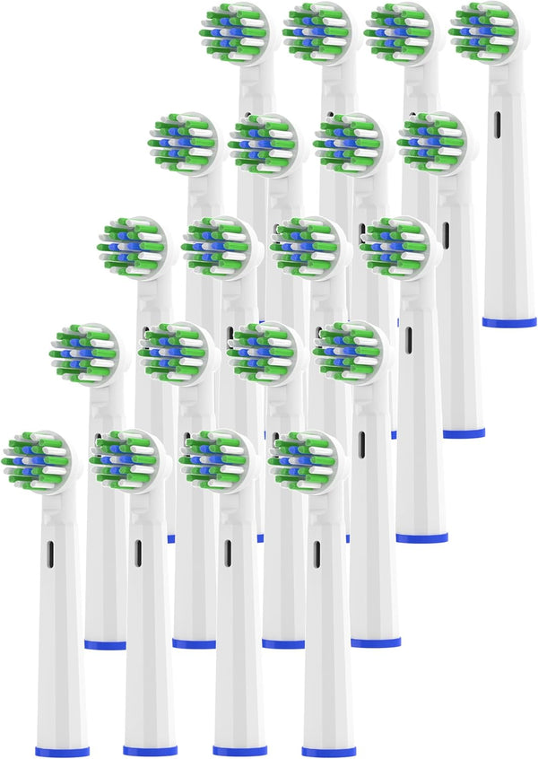 Replacement Toothbrush Heads for Oral-B Braun Pro 500/1000/1500/3000/3757/5000/7000/7500/8000, 20 Pcs