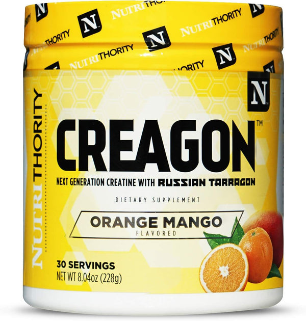 Creagon Next Generation Creatine, Orange Mango, 30 Servings - Infused with Russian Tarragon for Muscle Recovery and