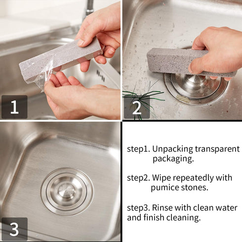 Pumice Sticks Pumice Scouring Pad for Cleaning, Grey Cleaner for Toilet Bowl Ring, Bath, Household, 10 Packs