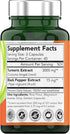 Turmeric Curcumin Capsules with Black Pepper | 3000 MG - 120 Capsules | Extra Strength Golden Turmeric Curcumin Supplement | Non-GMO | Produced in The USA