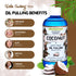 Coconut Pulling Oil for Teeth and Gums with Metal Tongue Scraper, Mint Coconut Oil Pulling, Alcohol Free