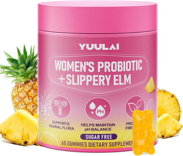 Women's Probiotic Slippery Elm Gummies - Her Juicy Probiotics Gummies for Supports