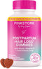 Pink Stork Postpartum Hair Loss Gummies, Biotin with Vitamin E, Postpartum Essentials for New Moms, 60 Gummy Vitamins