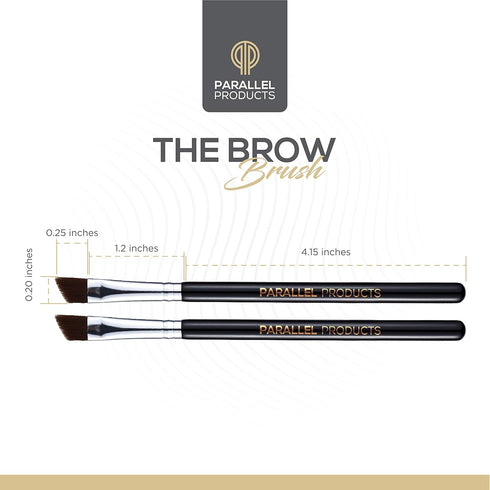 Parallel Products The BROW Brush - Premium Angled Eyebrow Brush (2 Pack) for Makeup, Gel, and Tint