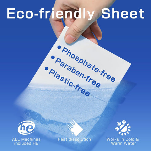 Laundry Detergent Sheets, Fresh Linen Scent (240 Loads) - Eco Friendly, Plant-Based, Hypoallergenic Strips