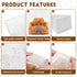60pcs Bakery Bags with Thank You Stickers, 11x8.6x4 inches Sourdough Bread Bags with Clear Window for Packaging