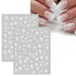 JMEOWIO 12 Sheets Spring White Flower Nail Art Stickers Decals for Summer Nail Design