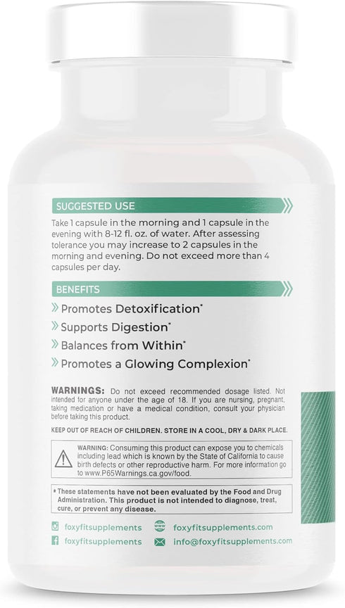 Detox for Her 30 Day Detox Cleanse Formula for Healthy Digestion, Promotes Detoxification & Balances