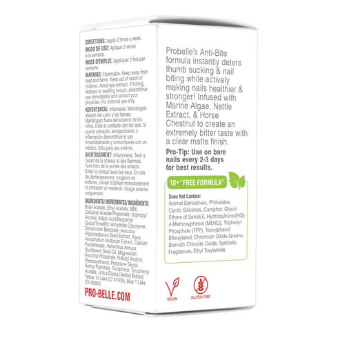 Probelle Anti-Bite Nail Biting Treatment for Kids & Adults, No Bite Nail Polish Deterrent, 0.5 fl oz