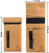 FIREDOG Smell Proof Bags, PU Leather Odor Proof Pouch for Small Travel Storage, 3"x6" (Brown)