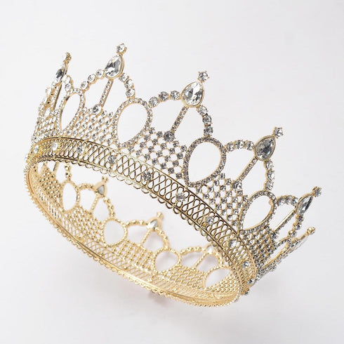 Royal Queen Crown for Women: Gold Birthday Crowns Crystal Cake Crown Topper Party Pageant Tiara Hair Accessories