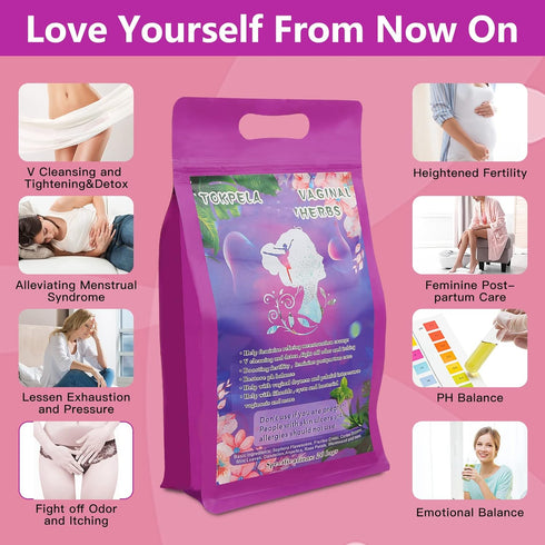 Yoni Herbs for Cleansing and Tightening, 100% Organic V Steaming Herbs (Filter Bag Packaging)