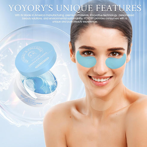 Under Eye Patches Masks - Treatment for Dark Circles, Puffy Eyes, Fine Lines, Wrinkles, Collagen & Hyaluronic Acid, 60