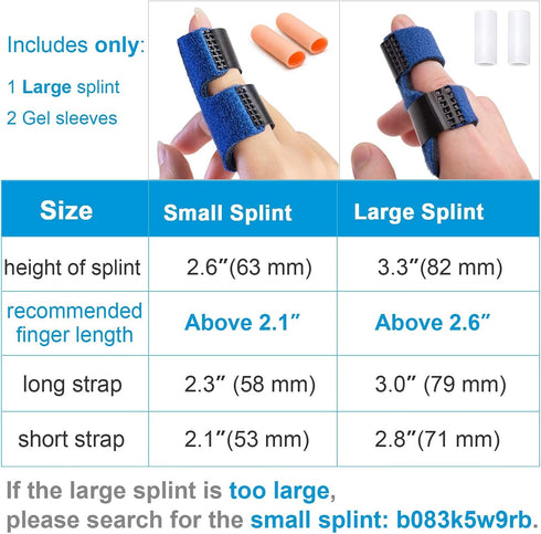 Trigger Finger Splints, Finger Brace for Pain Relief, Sport Injuries, Basketball, Senior Tendon Release, Blue