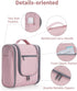 Narwey Small Hanging Toiletry Bag - Women Travel Makeup Organizer for Toiletries and Cosmetics (Medium, Pink)
