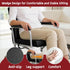 varrisin 16x18x2-4 Inch Wedge Wheelchair Seat Cushion with Backrest, High Density Foam Wheelchair Cushions Removable