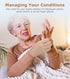 Compression Arthritis Gloves, Rheumatoid Pain Relief Fingerless Circulation Gloves for Women & Men, Beige M