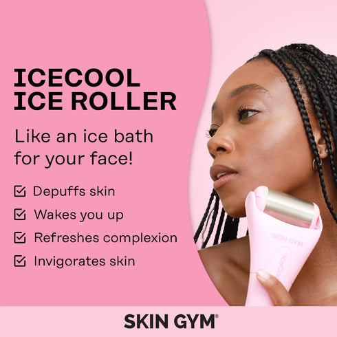 Skin Gym Ice Roller for Face - Anti Aging Ice Face Roller & Eye Roller for Puffiness Relief, Travel Size