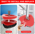 OKcedier 2 Pack 1 Upgrade Scrub Brush Replace Heads Compatible with O Cedar EasyWring Tank Spin Mop,Mop Replacement