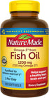 Nature Made Fish Oil Omega 3 Supplements - 1200 mg Softgels for Healthy Heart, Brain, Eye Support, 100 Softgels