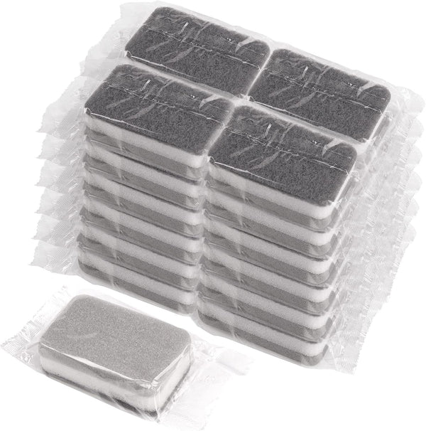 Individually Wrapped Kitchen Dishwashing Sponges Bulk, Non Scratch Scouring Pad, Odor-Free Cleaning Sponge (24 Pack)