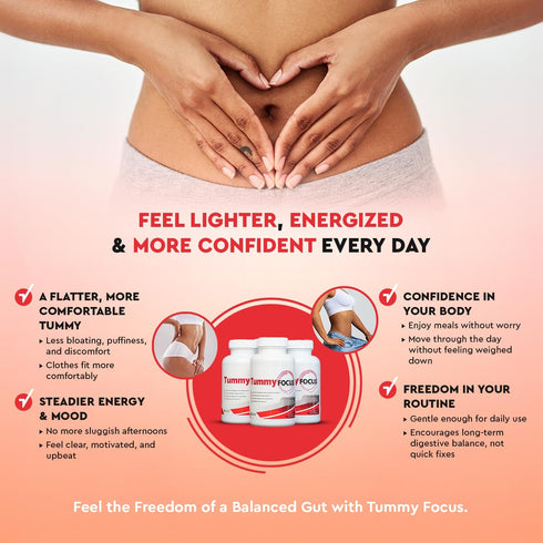 Tummy Ozonated JJ Smith Focus Digestive Cleanse Supplement with Oxygenated Magnesium Supports Digestion, Regularity