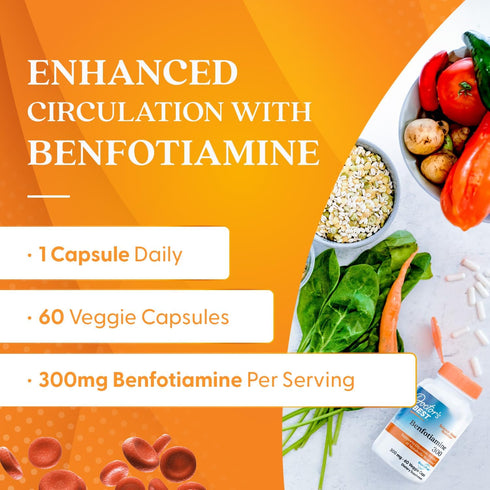 Doctor's Best Benfotiamine 300 with BenfoPure, 60 Veggie Caps