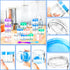 MotBach 35 PCS 20g Empty Plastic Containers, Small Makeup Sample Jars with Colored Lids for Travel Cosmetic