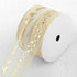 KESOTE Christmas Sheer Ribbons, Gold Organza Chiffon Ribbon with Foil Print for Crafts, Gift Wrapping, Hair Bows