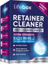 Retainer Cleaner Tablets, Denture Cleaning Tablets, Aligner Cleaner - 120 Tablets, Mint Flavor, Kills 99.9% of Bacteria