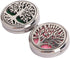 Srliya 2pcs Essential Oil Diffuser Brooches Stainless Steel Lightweight Hollow Out Tree Shape Washable Locket Perfume