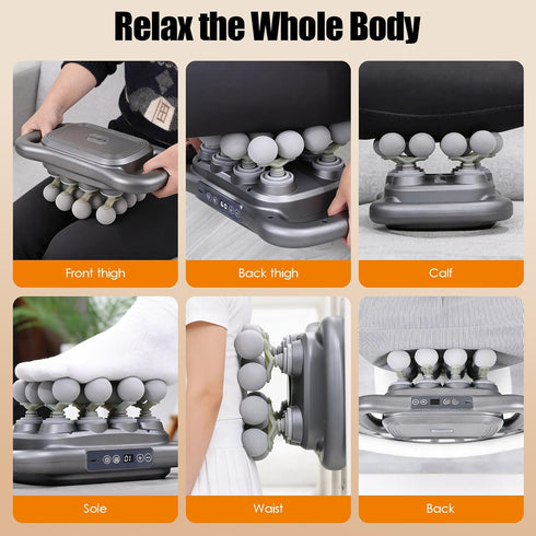 TOSEFES 2026 16 2600mAh 9 Head Massage Gun Deep Tissue Multi Head Massage Gun, Electric Percussion Massager with Modes
