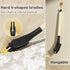 Hard Bristle Crevice Cleaning Brush, Long Handle Multifunctional Gap Cleaning Tool for Bathroom and Kitchen