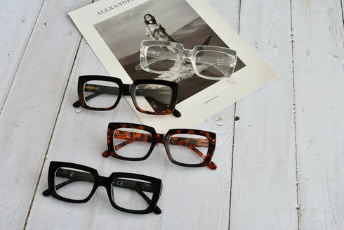 Eyekepper 4 Pack Ladies Reading Glasses - Stylish Oversized Square Readers for Women