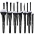 19Pcs ULTRA SOFT Black Labeled DENSE HAIR Makeup Brushes Set - Includes Large Powder and Blending Brushes