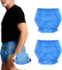 Unisex Washable Adult Diaper Cover, Rubber Plastic Pants Waterproof Reusable, Advanced Anti-Leak Side Protection