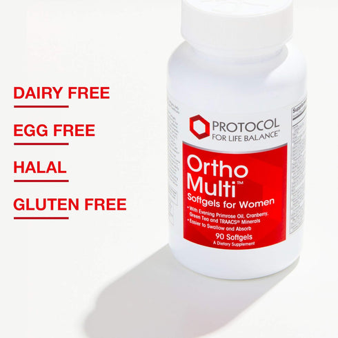 Protocol Ortho Multi Softgels for Women - Multivitamin with Cranberry, Green Tea & Evening Primrose Oil, Magnesium &