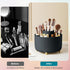 360 Rotating Makeup Brush Holder Organizer, 5 Slot Cup for Cosmetics, Nail Polish, Bathroom Vanity, Black